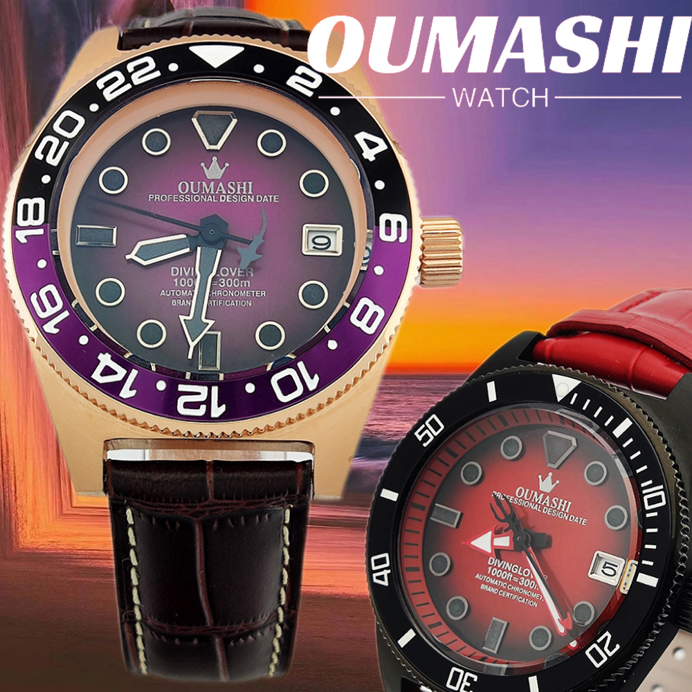 Luxury Watch Leather - 40.5mmカスタムウォッチ NH35ムーブメント 自動巻き高級腕時計 NH35ウォッチ サファイアガラス 防水10ATM