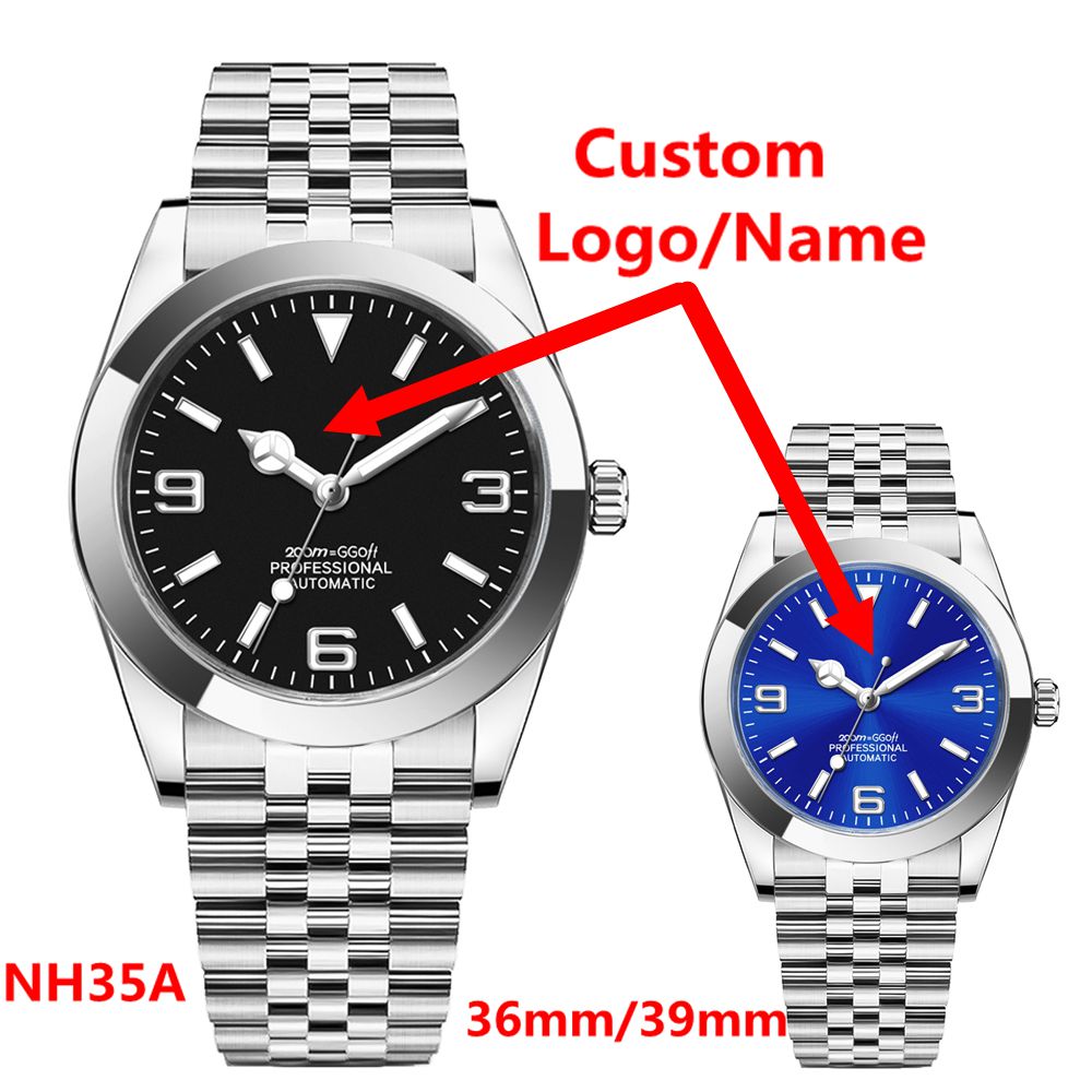Luxury Watch For Women - カスタムロゴ高級 NH35 腕時計女性男性腕時計 36 ミリメートル/39 ミリメートルジュブリーズ自動機械式腕時計サファイア