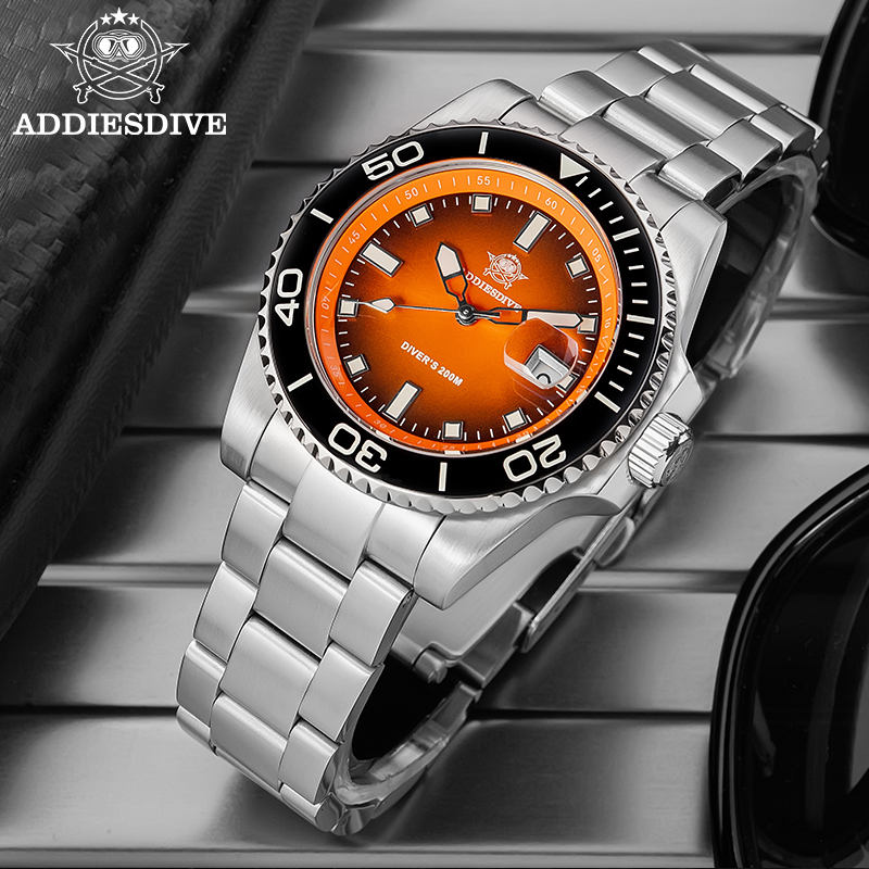 Luxury Watch Omega - ADDIESDIVE メンズ腕時計クォーツステンレススチールダイビングウォッチ 200 メートル超発光高級時計リロイ Hombre 新しい時計リロイ