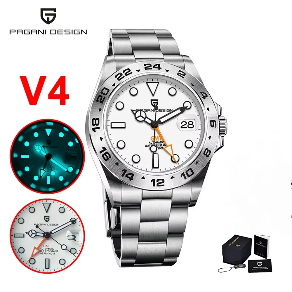 Luxury Watch La - パガーニデザイン DG5833 GMT 自動機械式時計メンズスポーツダイビング水泳ステンレス鋼 100 メートル防水リロイ