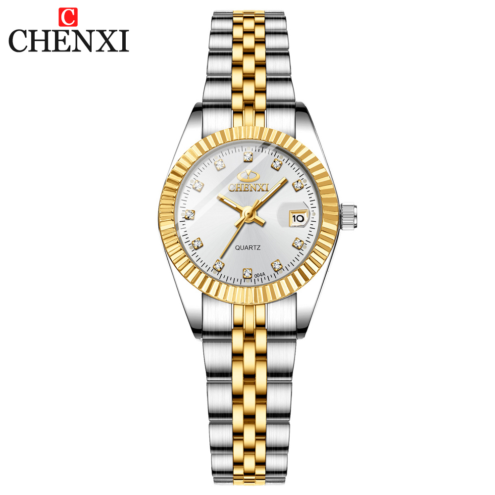 Luxury Watch La - Chenxi-女性のためのステンレス鋼のクォーツ腕時計,小さなダイヤル,チャームドレス,トレンディ,超ホットセール,高級ファッション