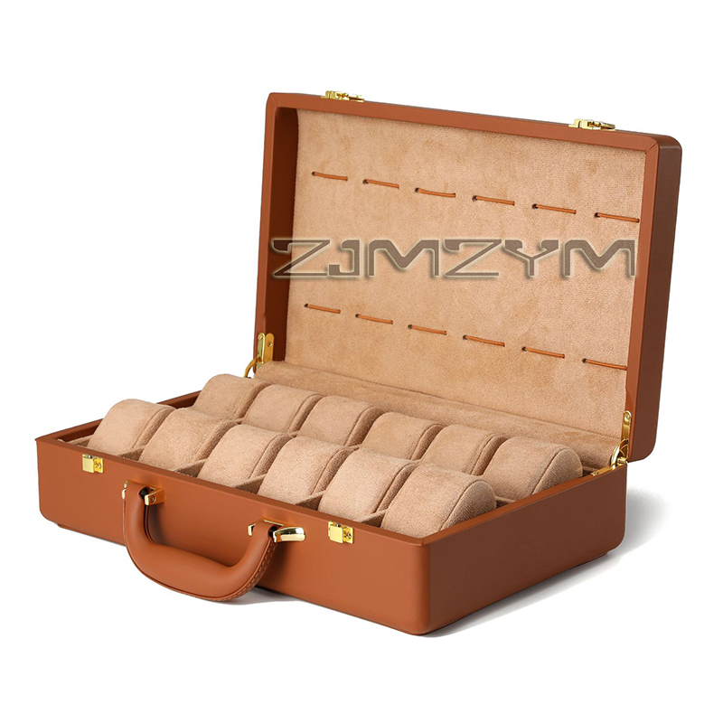 Luxury Watch Holder - 12スロット腕時計ボックス メンズ腕時計ケース 旅行用ロレックス収納ボックス オーガナイザー 透明ディスプレイホルダー 高級ギフト