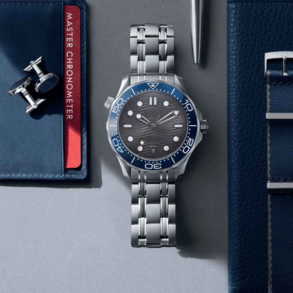 男性用自動機械式時計,カスタムロゴ付き,海のマスター時計,n - Luxury Watch Omega のレビューと価格