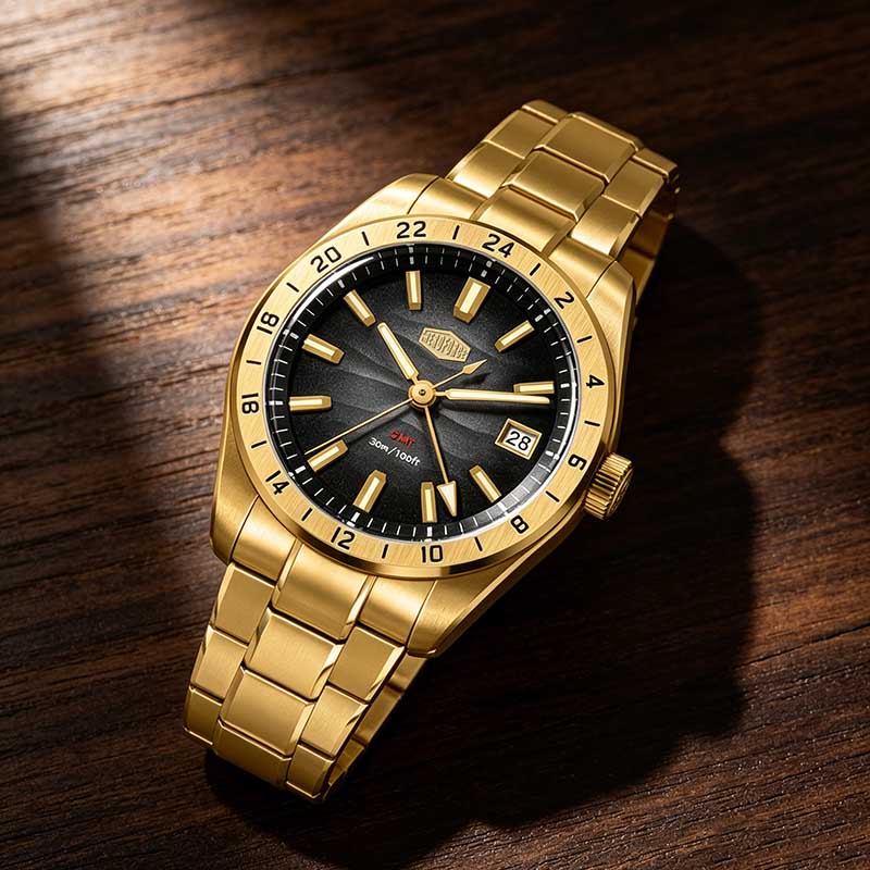 HEROFORCE ビジネスクォーツ時計メンズ時計 GMT  - Luxury Watch La のレビューと価格
