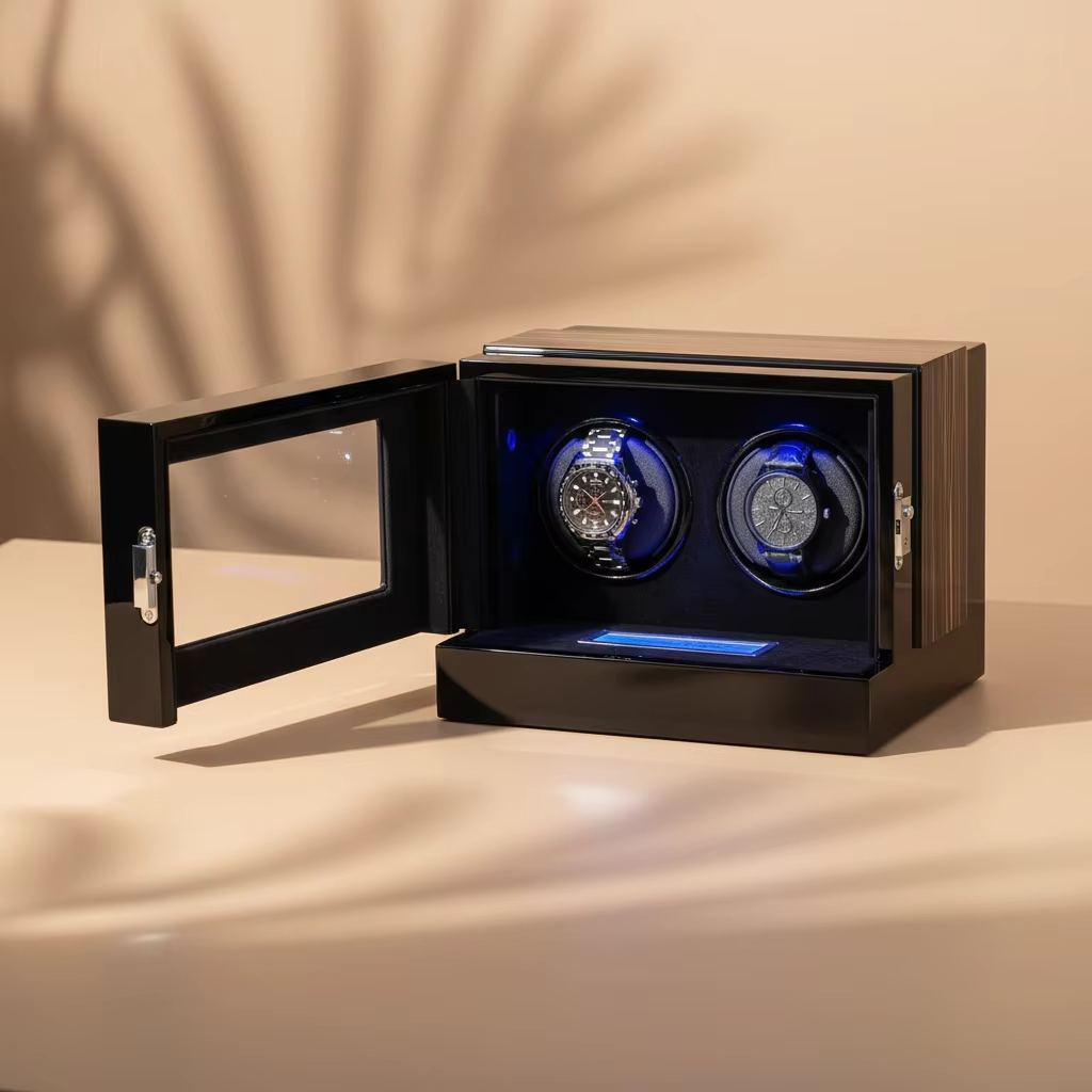 2スロット保護付き高級ウォッチワインダーケース、カスタムロゴ - Luxury Watch Case のレビューと価格