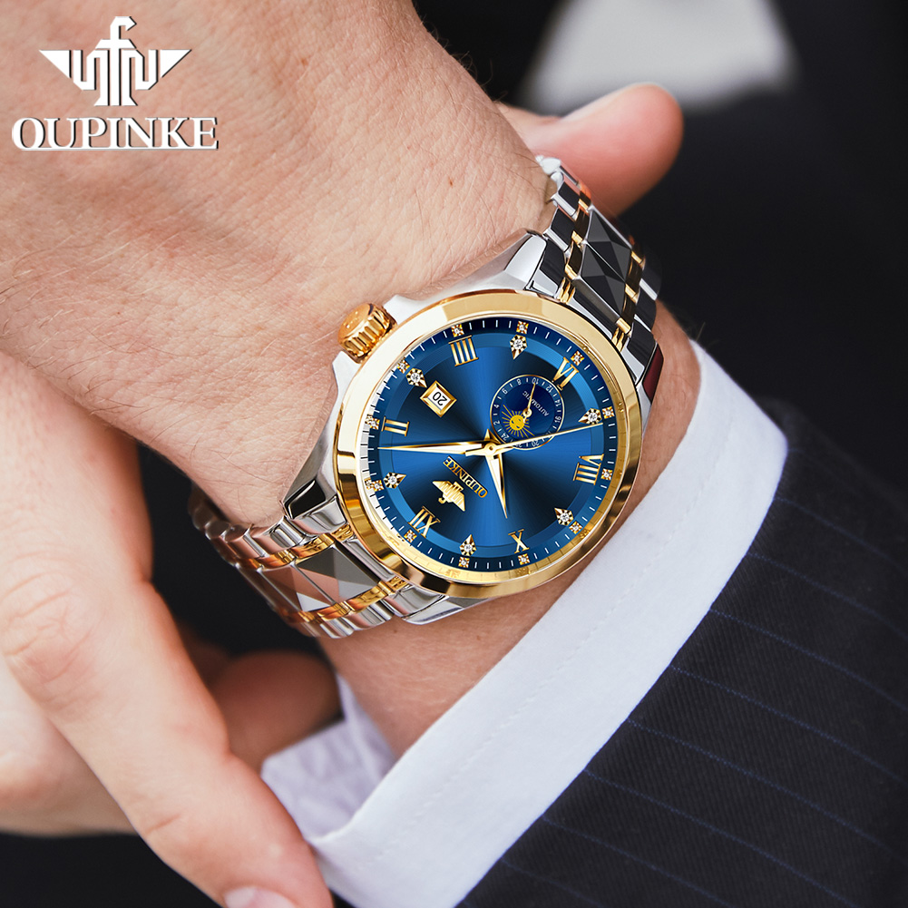 OUPINKE メンズ腕時計高級ハイエンド腕時計防水発光ムー - Luxury Watch Leather のレビューと価格