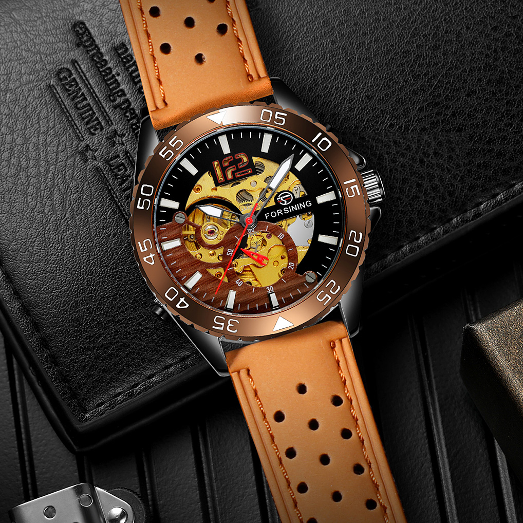 Forsining-男性用防水機械式時計、公式オリジナルのレ - Luxury Watch La のレビューと価格