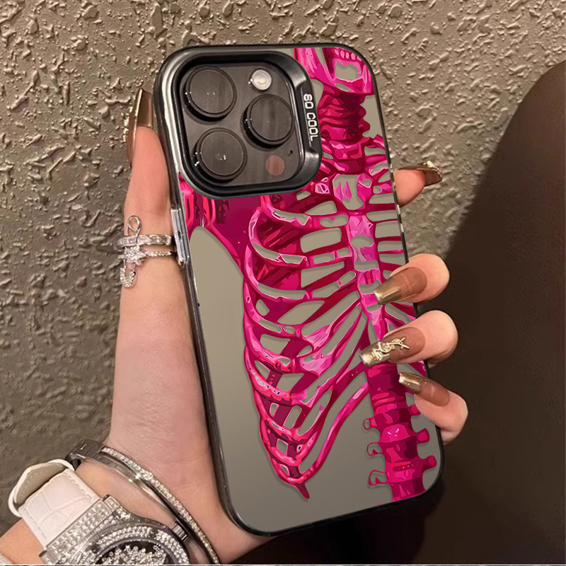 高級ピンクグリーン スカル柄 iPhone 17 16 15 - Luxury Watch Case のレビューと価格