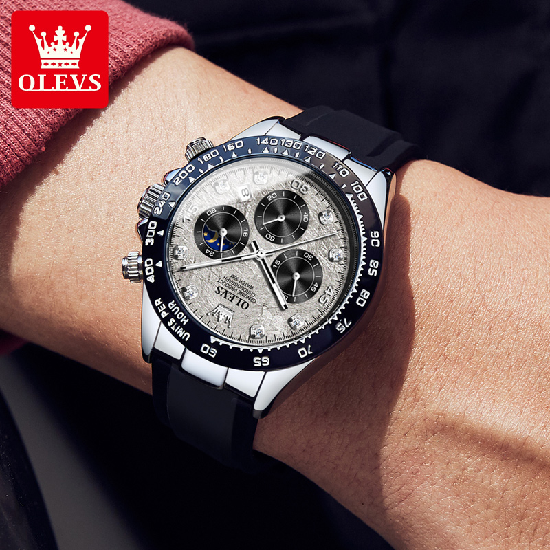 OLEVS 2875 高級メンズクォーツ時計多機能クロノグラ - Luxury Watch Omega のレビューと価格