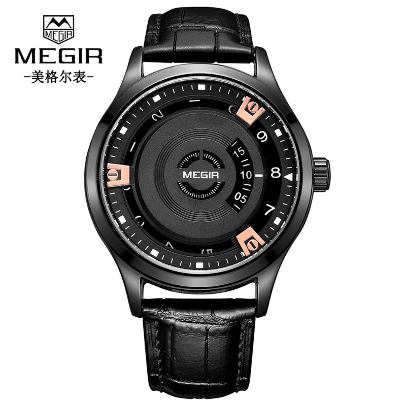 MEGIR 男性腕時計高級レザーストラップスポーツミリタリー - Luxury Watch Leather のレビューと価格