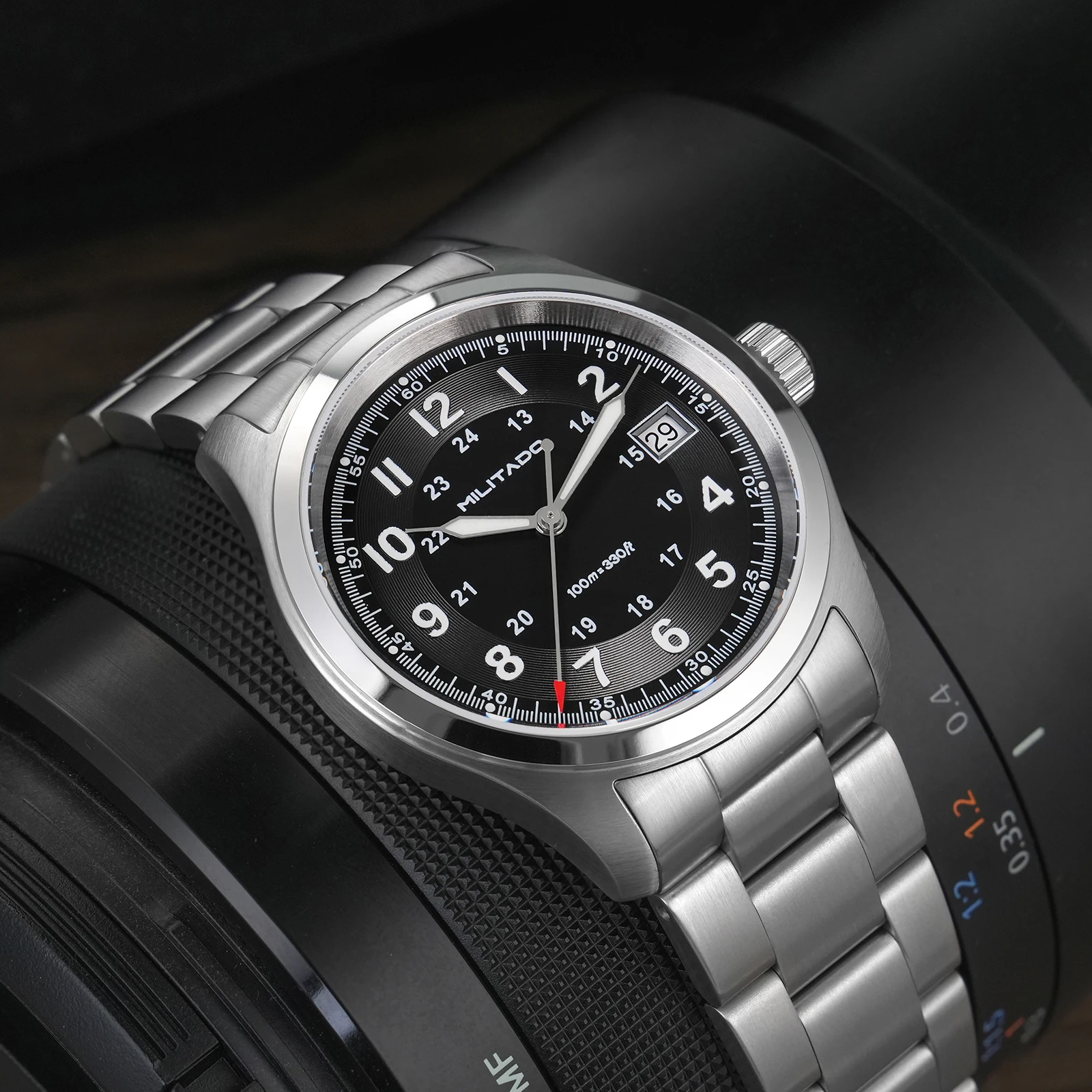 ミリタード ML08 ヴィンテージ クォーツ時計 ロンダ 5 - Luxury Watch Omega のレビューと価格