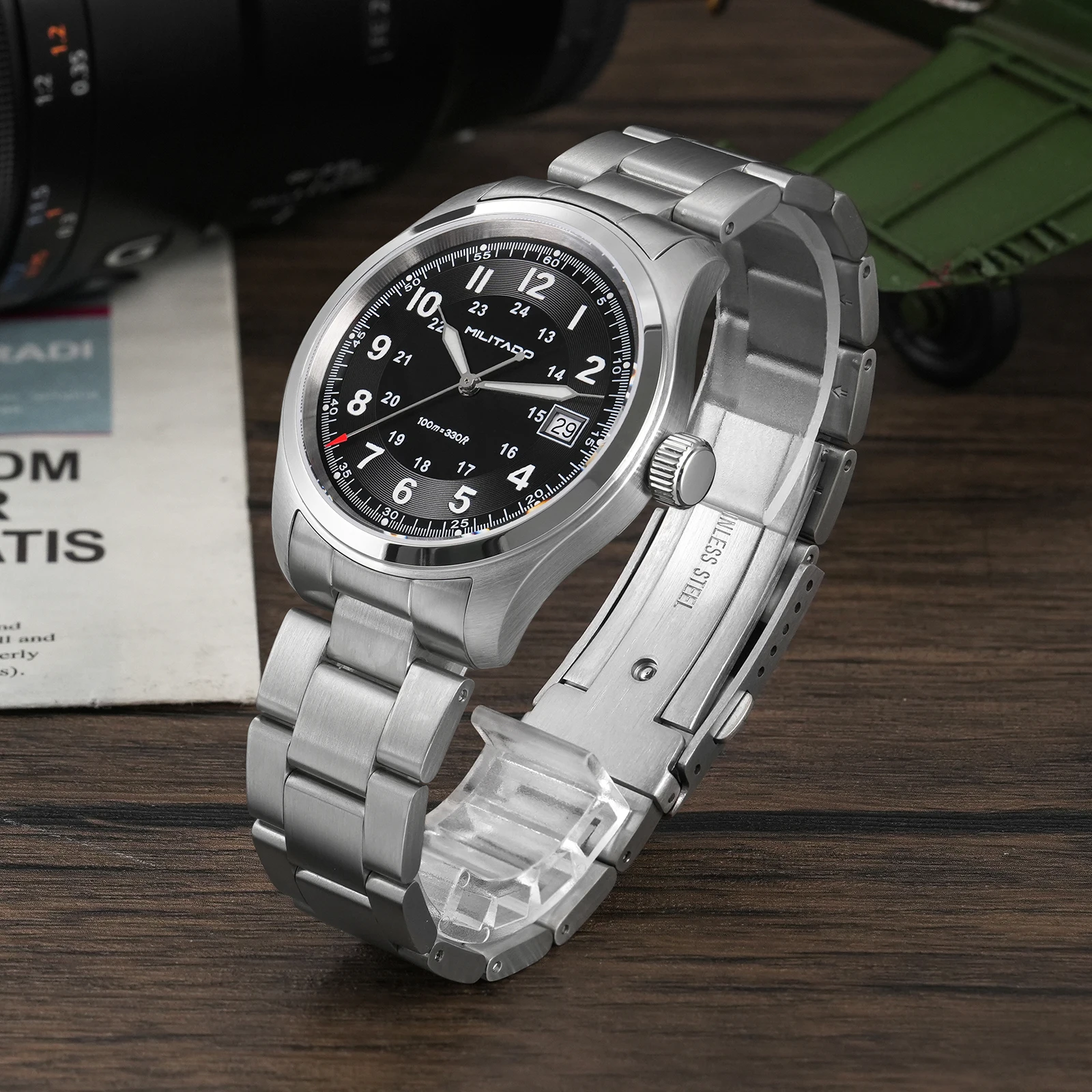 ミリタード ML08 ヴィンテージ クォーツ時計 ロンダ 5 - Luxury Watch Omega のレビューと価格