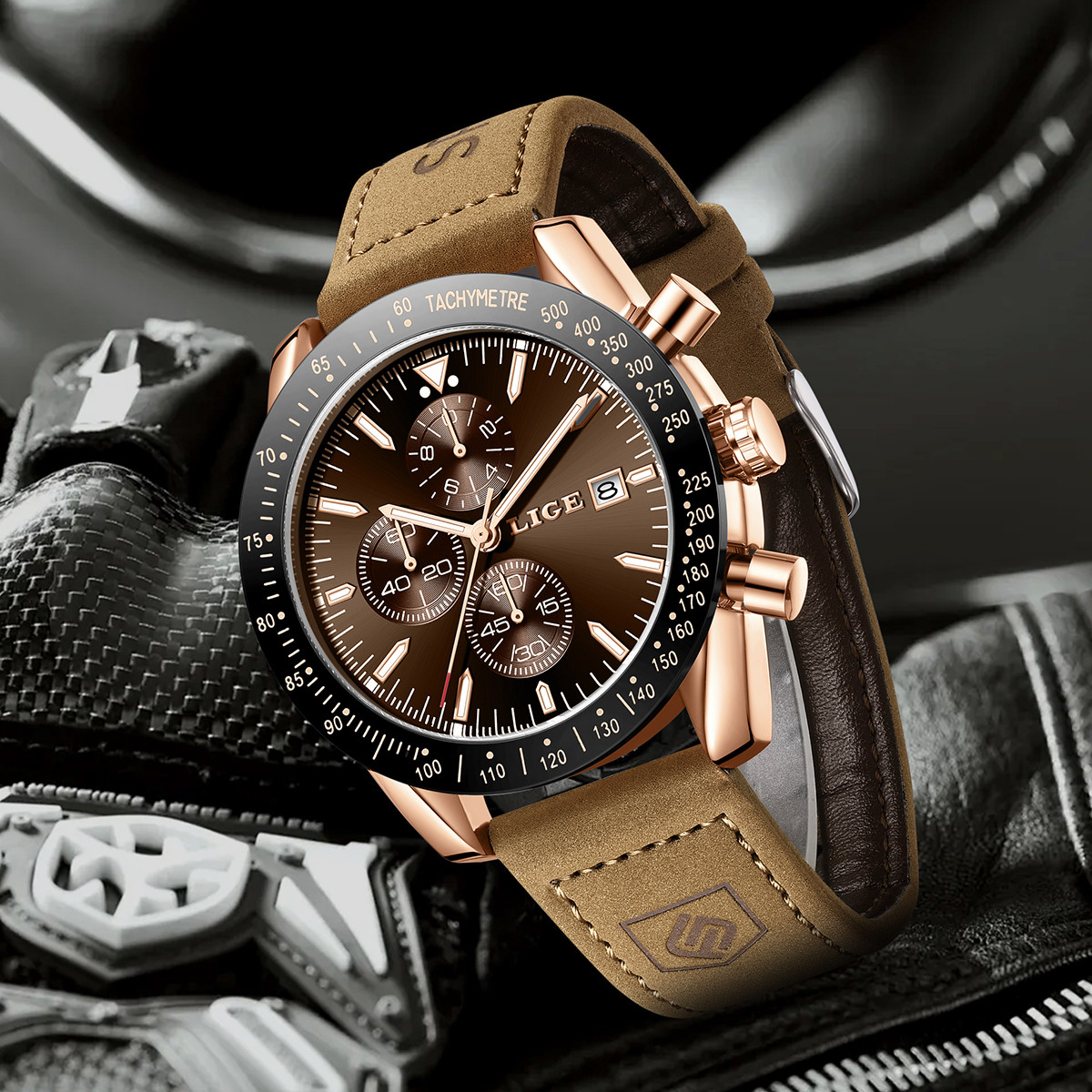 LIGE レザー腕時計メンズファッションビジネス 30 メー - Luxury Watch Leather のレビューと価格