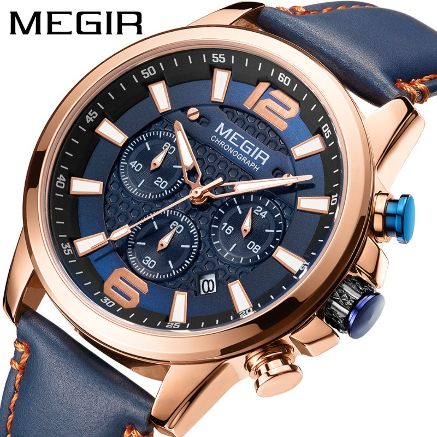 MEGIR 2020 高級腕時計メンズトップブランド防水発光 - Luxury Watch Leather のレビューと価格