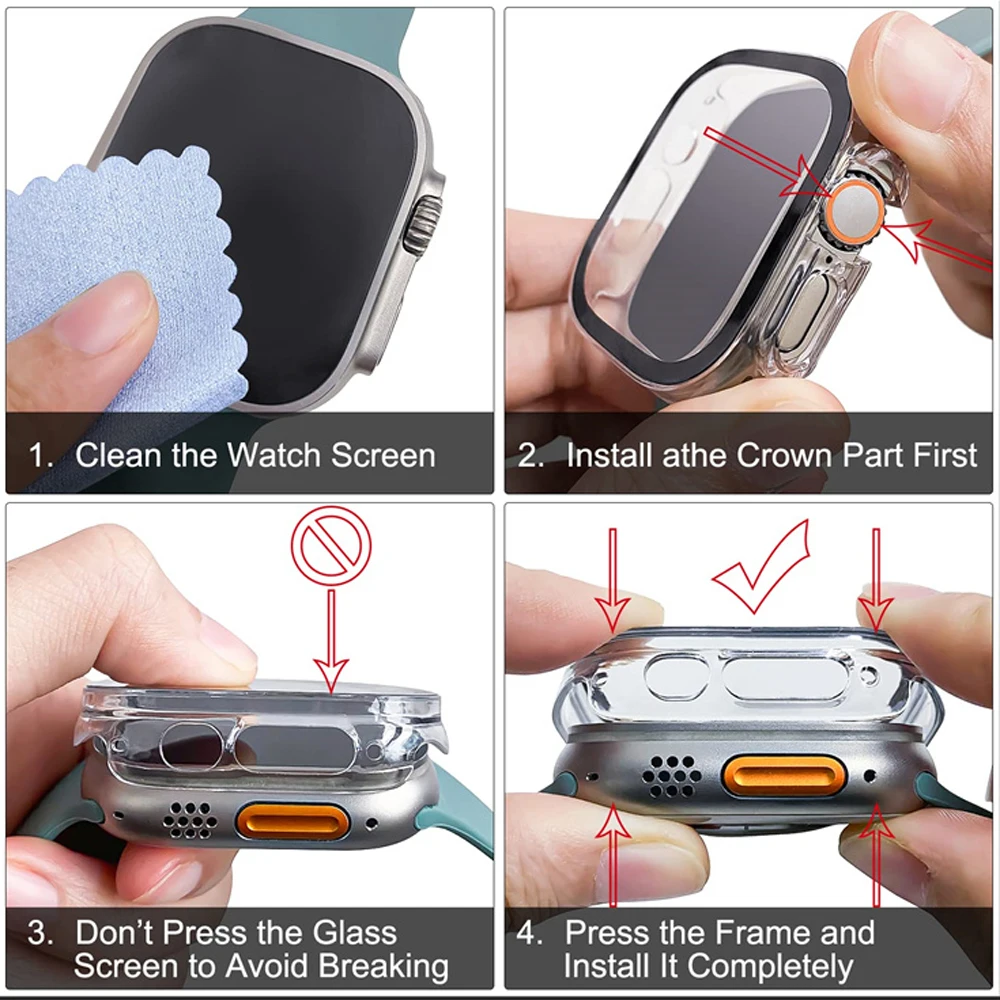 ガラス + ケース Apple Watch ウルトラ 49  - Luxury Watch Protection Film のレビューと価格