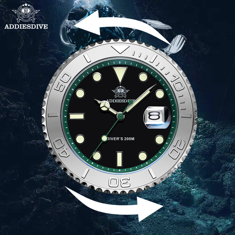 ADDIESDIVE メンズダイバーズウォッチ 200m防水 - Luxury Watch Omega のレビューと価格